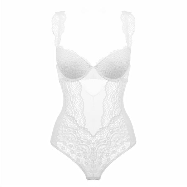 New Fashion Glamour Lace Translucent Ladies Bodysuit