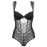 New Fashion Glamour Lace Translucent Ladies Bodysuit