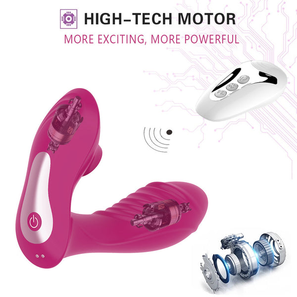 Teaser Sucking Wireless Remote Control Double Shock Vibrators